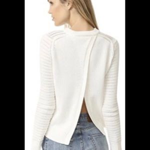 Rag & Bone White Open Back Sweater